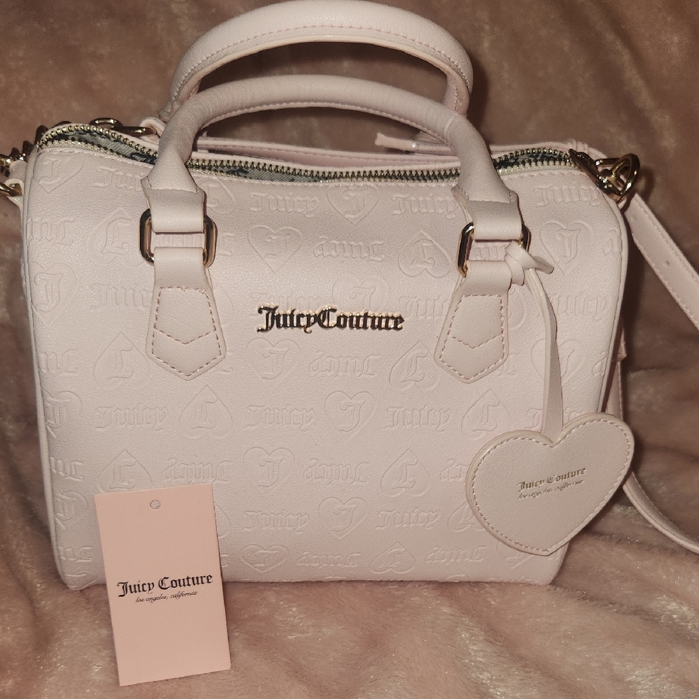 Juicy Couture White Satchel Bag with Structured Design